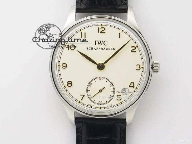 MIROTIME 0325 Compact Portuguese IW545409 RG ZF 1:1 Best Edition White Dial On Brown Leather Strap A 7336